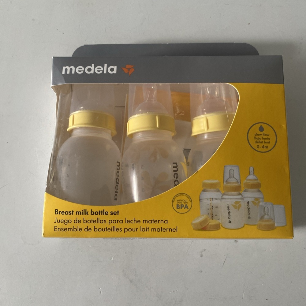 NEW Medela Breastmilk 5oz Bottles Set of 3 Clear Dishwasher Microwave Safe
